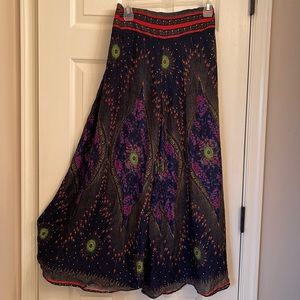 Blue peacock harem pants